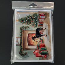 Load image into Gallery viewer, Doberman Pinscher Cozy Christmas Greeting Cards - Blank Note Cards – 8-Pack of Artist-Designed Cards with Envelopes