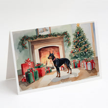 Load image into Gallery viewer, Doberman Pinscher Cozy Christmas Greeting Cards - Blank Note Cards – 8-Pack of Artist-Designed Cards with Envelopes