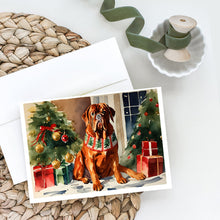 Load image into Gallery viewer, Dogue de Bordeaux Cozy Christmas Greeting Cards - Blank Note Cards – 8-Pack of Artist-Designed Cards with Envelopes
