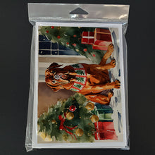 Load image into Gallery viewer, Dogue de Bordeaux Cozy Christmas Greeting Cards - Blank Note Cards – 8-Pack of Artist-Designed Cards with Envelopes