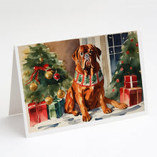 Load image into Gallery viewer, Dogue de Bordeaux Cozy Christmas Greeting Cards - Blank Note Cards – 8-Pack of Artist-Designed Cards with Envelopes
