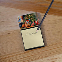 Load image into Gallery viewer, Dogue de Bordeaux Cozy Christmas Sticky Note Holder- Refiilable Desk Accessory Note Pad