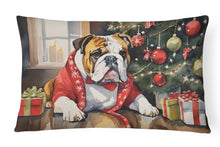 Load image into Gallery viewer, English Bulldog Cozy Christmas Throw Pillow