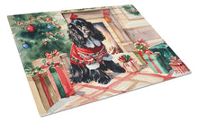 Load image into Gallery viewer, English Cocker Spaniel Cozy Christmas Glass Cutting Boards – Durable, Decorative Kitchen Art Large