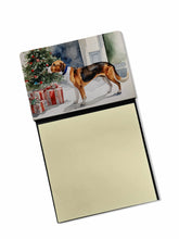 Load image into Gallery viewer, English Foxhound Cozy Christmas Sticky Note Holder- Refiilable Desk Accessory Note Pad