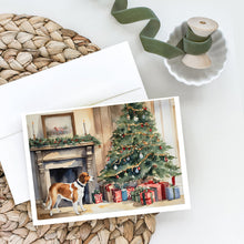 Load image into Gallery viewer, English Foxhound Cozy Christmas Greeting Cards - Blank Note Cards – 8-Pack of Artist-Designed Cards with Envelopes