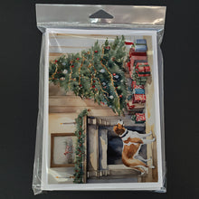 Load image into Gallery viewer, English Foxhound Cozy Christmas Greeting Cards - Blank Note Cards – 8-Pack of Artist-Designed Cards with Envelopes