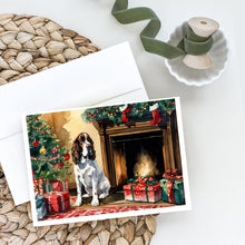 Load image into Gallery viewer, English Springer Spaniel Cozy Christmas Greeting Cards - Blank Note Cards – 8-Pack of Artist-Designed Cards with Envelopes