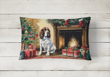 Load image into Gallery viewer, English Springer Spaniel Cozy Christmas Throw Pillow