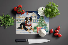 Load image into Gallery viewer, Entlebucher Mountain Dog Cozy Christmas Glass Cutting Boards – Durable, Decorative Kitchen Art Large