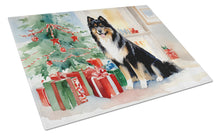 Load image into Gallery viewer, Finnish Lapphund Cozy Christmas Glass Cutting Boards – Durable, Decorative Kitchen Art Large