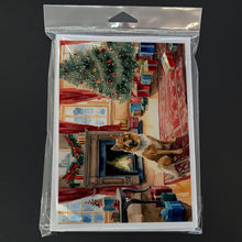 Load image into Gallery viewer, Finnish Spitz Cozy Christmas Greeting Cards - Blank Note Cards – 8-Pack of Artist-Designed Cards with Envelopes