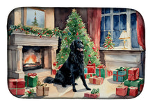 Load image into Gallery viewer, Flat-Coated Retriever Cozy Christmas Dish Drying Mat