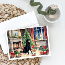 Load image into Gallery viewer, Flat-Coated Retriever Cozy Christmas Greeting Cards - Blank Note Cards – 8-Pack of Artist-Designed Cards with Envelopes