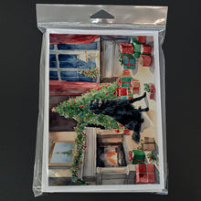 Load image into Gallery viewer, Flat-Coated Retriever Cozy Christmas Greeting Cards - Blank Note Cards – 8-Pack of Artist-Designed Cards with Envelopes