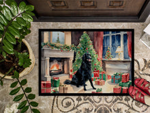 Load image into Gallery viewer, Flat-Coated Retriever Cozy Christmas Doormat - Large 24x36 – Indoor/Outdoor Floor Mat with Artistic Flair