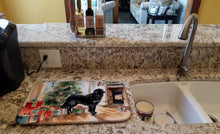 Load image into Gallery viewer, Flat-Coated Retriever Cozy Christmas Dish Drying Mat