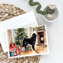 Load image into Gallery viewer, Flat-Coated Retriever Cozy Christmas Greeting Cards - Blank Note Cards – 8-Pack of Artist-Designed Cards with Envelopes