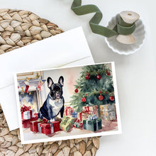 Load image into Gallery viewer, French Bulldog Cozy Christmas Greeting Cards - Blank Note Cards – 8-Pack of Artist-Designed Cards with Envelopes