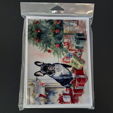 Load image into Gallery viewer, French Bulldog Cozy Christmas Greeting Cards - Blank Note Cards – 8-Pack of Artist-Designed Cards with Envelopes