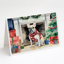 Load image into Gallery viewer, French Bulldog Cozy Christmas Greeting Cards - Blank Note Cards – 8-Pack of Artist-Designed Cards with Envelopes