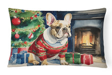 Load image into Gallery viewer, French Bulldog Cozy Christmas Throw Pillow