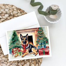 Load image into Gallery viewer, German Shepherd Cozy Christmas Greeting Cards - Blank Note Cards – 8-Pack of Artist-Designed Cards with Envelopes