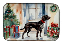 Load image into Gallery viewer, German Shorthaired Pointer Cozy Christmas Dish Drying Mat