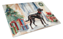Load image into Gallery viewer, German Shorthaired Pointer Cozy Christmas Glass Cutting Boards – Durable, Decorative Kitchen Art Large