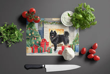 Load image into Gallery viewer, German Spitz Cozy Christmas Glass Cutting Boards – Durable, Decorative Kitchen Art Large