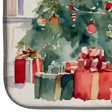 Load image into Gallery viewer, Golden Retriever Cozy Christmas Dish Drying Mat