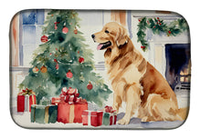 Load image into Gallery viewer, Golden Retriever Cozy Christmas Dish Drying Mat