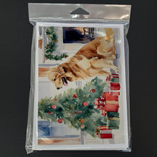 Load image into Gallery viewer, Golden Retriever Cozy Christmas Greeting Cards - Blank Note Cards – 8-Pack of Artist-Designed Cards with Envelopes