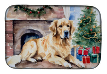 Load image into Gallery viewer, Golden Retriever Cozy Christmas Dish Drying Mat