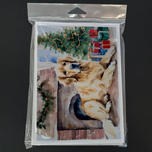Load image into Gallery viewer, Golden Retriever Cozy Christmas Greeting Cards - Blank Note Cards – 8-Pack of Artist-Designed Cards with Envelopes