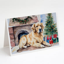 Load image into Gallery viewer, Golden Retriever Cozy Christmas Greeting Cards - Blank Note Cards – 8-Pack of Artist-Designed Cards with Envelopes