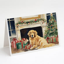 Load image into Gallery viewer, Golden Retriever Cozy Christmas Greeting Cards - Blank Note Cards – 8-Pack of Artist-Designed Cards with Envelopes