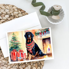 Load image into Gallery viewer, Gordon Setter Cozy Christmas Greeting Cards - Blank Note Cards – 8-Pack of Artist-Designed Cards with Envelopes