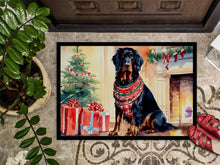 Load image into Gallery viewer, Gordon Setter Cozy Christmas Doormat - Large 24x36 – Indoor/Outdoor Floor Mat with Artistic Flair