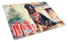 Load image into Gallery viewer, Gordon Setter Cozy Christmas Glass Cutting Boards – Durable, Decorative Kitchen Art Large