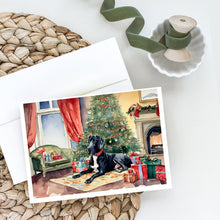 Load image into Gallery viewer, Great Dane Cozy Christmas Greeting Cards - Blank Note Cards – 8-Pack of Artist-Designed Cards with Envelopes
