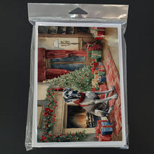 Load image into Gallery viewer, Great Dane Cozy Christmas Greeting Cards - Blank Note Cards – 8-Pack of Artist-Designed Cards with Envelopes