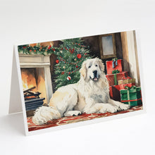 Load image into Gallery viewer, Great Pyrenees Cozy Christmas Greeting Cards - Blank Note Cards – 8-Pack of Artist-Designed Cards with Envelopes