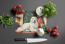 Load image into Gallery viewer, Great Pyrenees Cozy Christmas Glass Cutting Boards – Durable, Decorative Kitchen Art Large