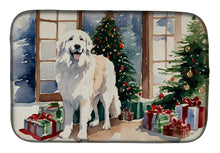 Load image into Gallery viewer, Great Pyrenees Cozy Christmas Dish Drying Mat