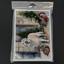 Load image into Gallery viewer, Great Pyrenees Cozy Christmas Greeting Cards - Blank Note Cards – 8-Pack of Artist-Designed Cards with Envelopes