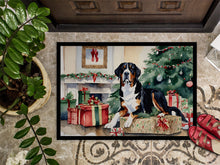 Load image into Gallery viewer, Greater Swiss Mountain Dog Cozy Christmas Doormat - Large 24x36 – Indoor/Outdoor Floor Mat with Artistic Flair