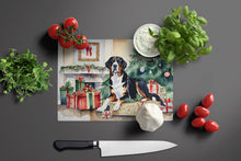 Load image into Gallery viewer, Greater Swiss Mountain Dog Cozy Christmas Glass Cutting Boards – Durable, Decorative Kitchen Art Large
