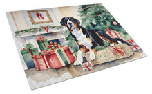 Load image into Gallery viewer, Greater Swiss Mountain Dog Cozy Christmas Glass Cutting Boards – Durable, Decorative Kitchen Art Large