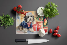 Load image into Gallery viewer, Havanese Cozy Christmas Glass Cutting Boards – Durable, Decorative Kitchen Art Large
